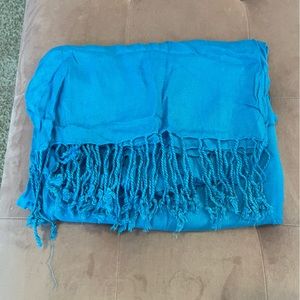 Bright Blue Pashmina Scarf Wrap